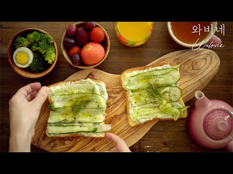 Видео: Освежающий огуречный сэндвич | Легкий и вкусный рецепт сэндвича с крем-сыром