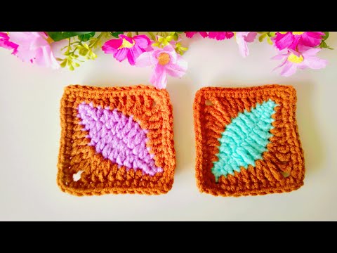 Видео: Как связать листик крючком Granny Square » вики полезно Мастер-класс по вязанию крючком бабушкиного