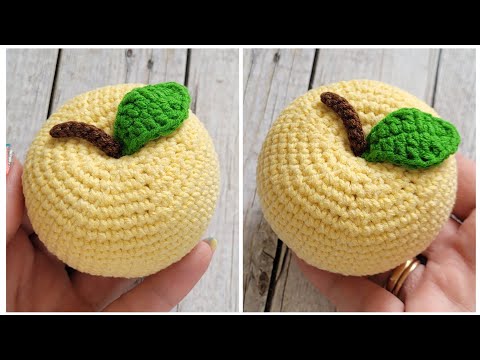 Видео: 🍏ЯБЛОКО ВЯЗАНОЕ КРЮЧКОМ🍎crochet apple🍏gehäkelter Apfel