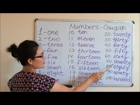 Видео: Англис Тил Эжеке 30 - Сандар - Numbers (Намберз) Бир, Эки, Уч