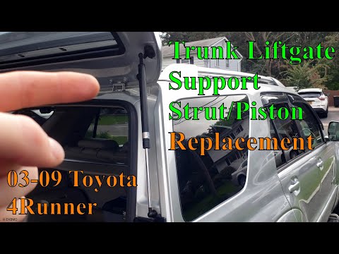Видео: Как заменить поршни/стойки опоры подъемной двери багажника на Toyota 4Runner 03-09