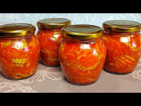 Видео: Закуска из КАБАЧКОВ РАЗЛЕТАЕТСЯ ЗА СЕКУНДУ. Самый вкусный салат из кабачков на зиму.