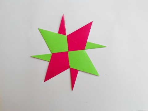 Видео: Как сделать 🌟 Ниндзя Звезду (Сюрикен) из бумаги, How to make a Ninja Star (Shuriken) out of paper