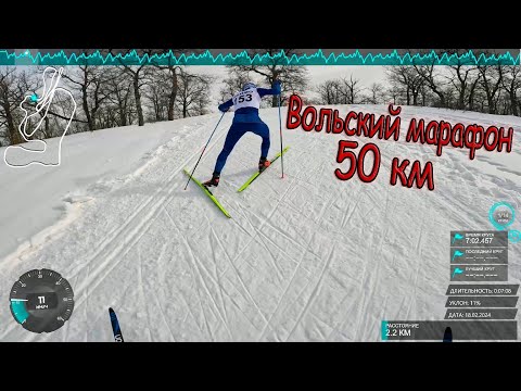 Видео: Вольский лыжный марафон 2024 на 50 км