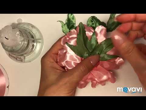 Видео: Пион из атласной ленты