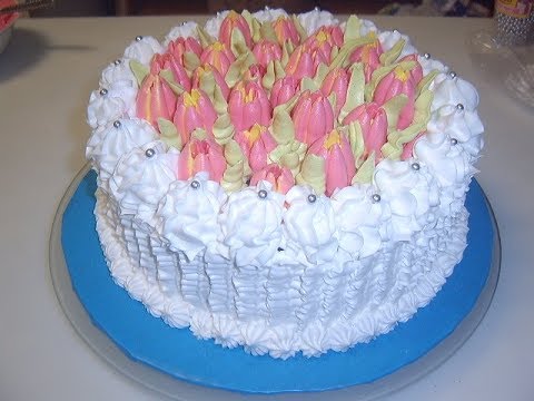 Видео: Торт с Тюльпанами