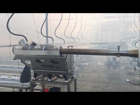 Видео: Самый МОЩНЫЙ генератор горячего тумана IGEBA TF160/150 Jumbo Дезинфекция теплицы