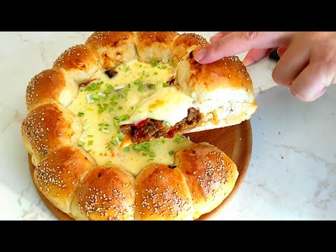 Видео: Фаршированные хлебцы «Царская Корона» Великолепный вкус! Попробуй это!