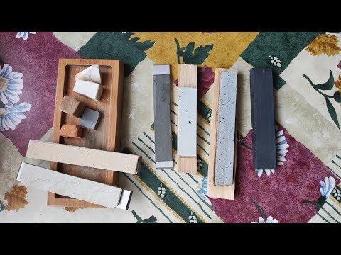 Видео: Японские природные камни для заточки ножей. Цусима, Тадзима, Нумата, Асаги, Айзу