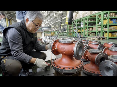 Видео: Процесс изготовления промышленных клапанов. 62-летний завод клапанов в Корее