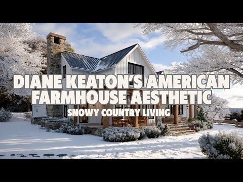 Видео: Жизнь в загородном стиле в снежном стиле: американская фермерская эстетика Дайан Китон