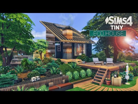 Видео: 🍏 Компактный Эко Дом • Современный Интерьер | No CC | THE SIMS 4 \ Симс 4