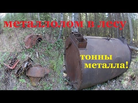 Видео: Металлолом в лесу.  Тонны металла в тайге!!!