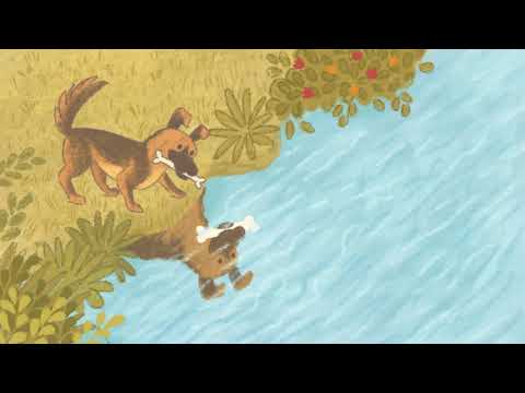 Видео: Кучето и неговиот одраз - басна (Езоп)