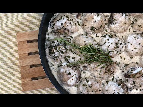 Видео: Куриные тефтели с грибами в сливочном соусе