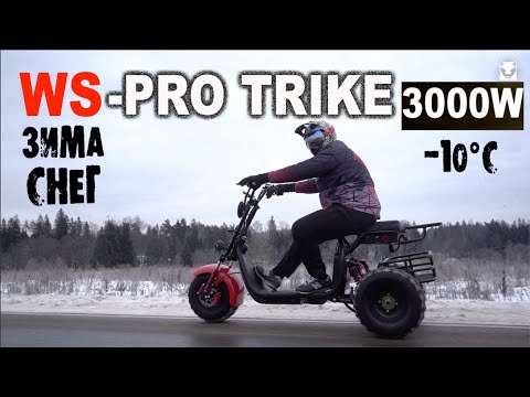 Видео: WS- PRO TRIKE 3000W Отзыв о  электроскутере citycoco! Жесткий тест-драйв электротрицикла.