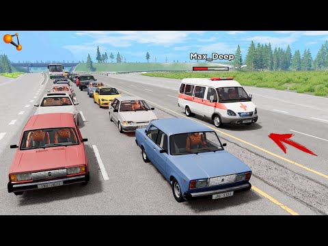 Видео: СРОЧНЫЙ ВЫЗОВ! СКОРАЯ ПОМОЩЬ ЕДЕТ ПО ВСТРЕЧКЕ | BeamNG.drive