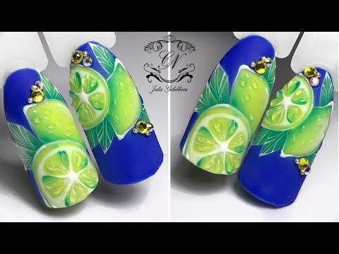 Видео: СОЧНЫЙ ЛАЙМ или ЛИМОН? Простой дизайн ногтей на лето.
