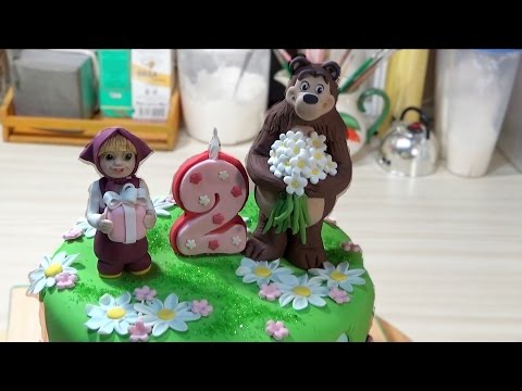 Видео: Торт "Маша и Медведь". Оформление поляны/ Сake "Masha and the Bear".Making the glades- Я - ТОРТодел!