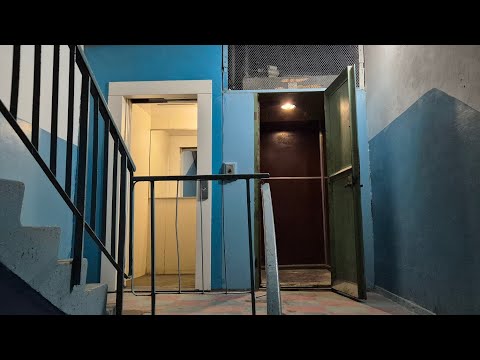 Видео: Раритетный распашной лифт-залипайка ЦРМЗ ≈1969 г, Г/П 500 кг, V=1 м/сек в Киеве