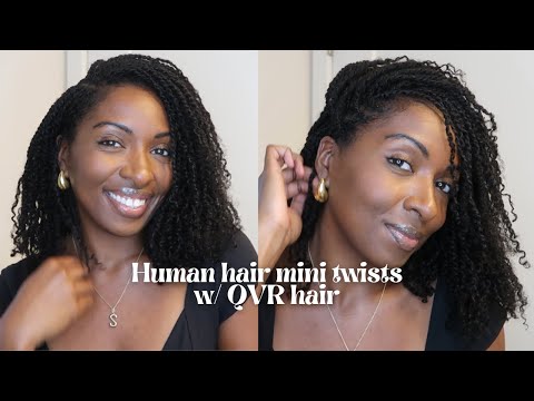 Видео: Мини-накрутки из натуральных волос с использованием QVR Afro Kinky Bulk Hair!