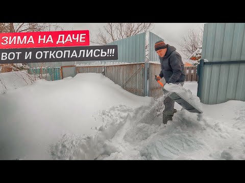 Видео: ВОТ И ОТКОПАЛИСЬ!!! ВЫЖИВАЕМ НА ДАЧЕ ЗИМОЙ! Мангал, снег, баня.