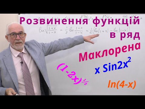 Видео: ЧФР17. Приклади. Розвинення функцій в ряд Маклорена.