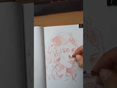 Видео: Рисую и болтаю. Портрет рыжей девушки