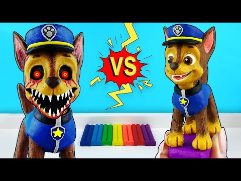 Видео: Щенячий Патруль Страшный Гонщик➤Щенки из игры PAW Patrol.ЕХЕ. Лепим фигурки из пластилина с Лепка ОК