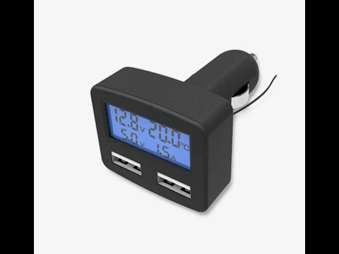 Видео: Автомобильный USB зарядное устройство с измерением температуры. Перестает заряжать так еще и шумит 😩