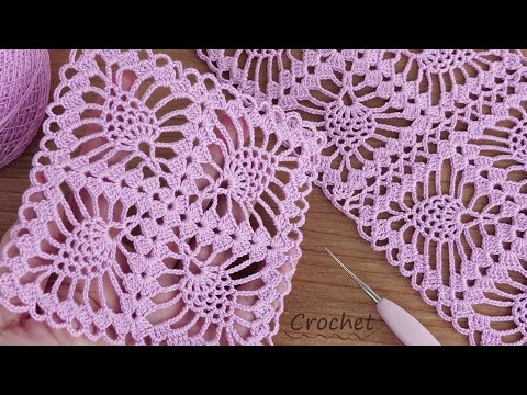 Видео: КВАДРАТНЫЙ МОТИВ "Ананасы" вязание крючком МК🧶SUPER Beautiful Pattern Crochet square motifs