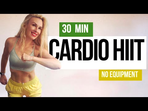 Видео: 30-минутная кардиотренировка дома | Без оборудования | Сжигание жира и тренировка всего тела