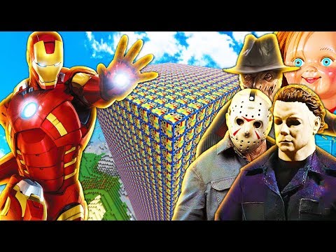 Видео: ЖЕЛЕЗНЫЙ ЧЕЛОВЕК МОНСТРЫ БЛОК БИТВА МАРВЕЛ СУПЕРГЕРОИ ЛАКИ БЛОКИ ВОЛОДЯ В МАЙНКРАФТ