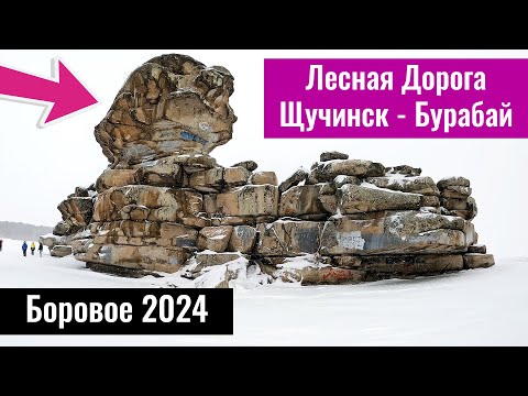 Видео: Боровое зимой, Казахстан. Дорога Щучинск - Боровое. Бурабай 2024. Жумбактас.