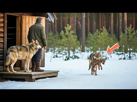 Видео: Мать волчица принесла умирающего детёныша к порогу солдата — и то, что он сделал, потрясло всех!
