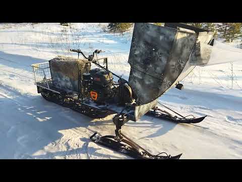 Видео: Лифан кр-460 на самодельный снегоход!