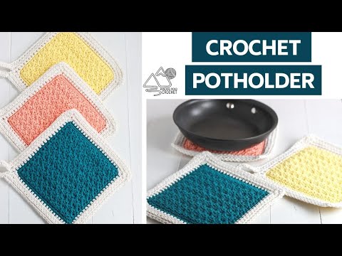 Видео: ВЯЗАНИЕ КРЮЧКОМ: Схема вязания крючком прихватки, Схема вязания крючком подставки под горячее от ...
