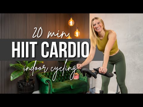 Видео: 20-минутная высокоинтенсивная кардио-тренировка на велосипеде в помещении