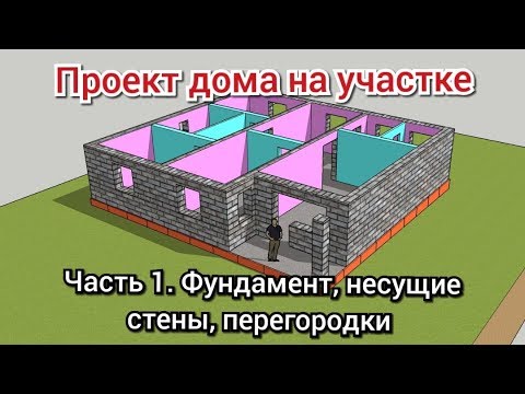 Видео: #ПОПЛАНИРУЕМ / Проект дома на участке. (часть1) Фундамент, стены, перегородки