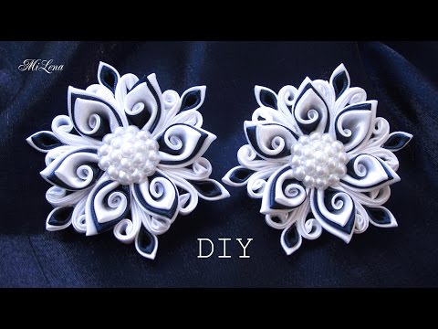 Видео: Резинки канзаши, МК / DIY Scrunchy with Kanzashi flowers