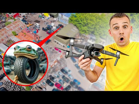 Видео: Мой дрон заснял Boneca Amabalabu из Italian Brainrot на настоящей свалке машин!