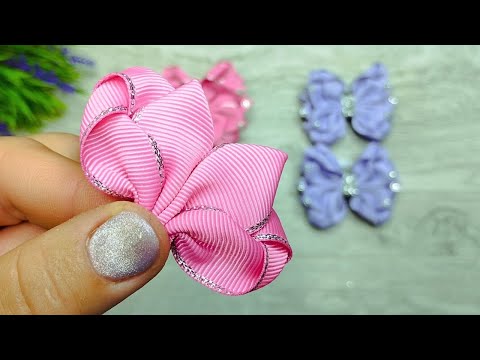 Видео: Так сможет каждый ! Бантики канзаши из репсовой ленты