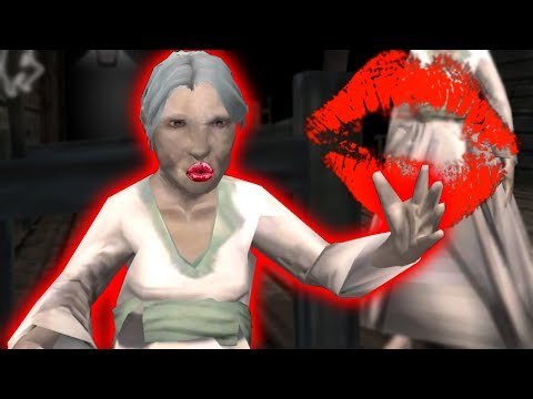 Видео: ТУПАЯ БАБКА ЛЕЗЕТ КО МНЕ ЦЕЛОВАТЬСЯ! - Horror Kiss (Horror Game)