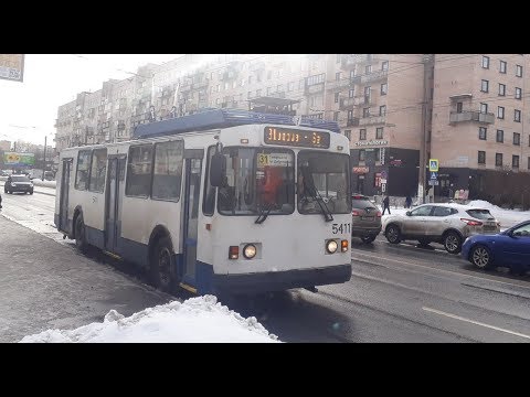 Видео: Троллейбус ЗиУ-682В(В00) борт 5411 по 31 маршруту № 31 , СПб