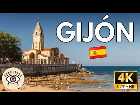 Видео: Хихон — пешеходная экскурсия по Испании | 🍎 Волны, сидр и прогулка вдоль Бискайского залива!