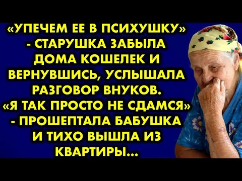 Видео: ＂Упечём её в психушку＂ - старушка забыла дома кошелёк и вернувшись услышала разговор внуков…