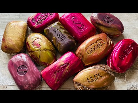 Видео: ASMR SOAP| Cutting colored soaр | Soap Carving| Резка крашенного мыла