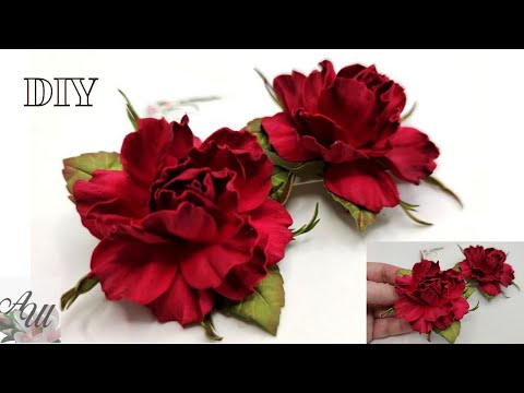 Видео: DIY/МК Так Просто Розы из Фоамирана я еще не делала🌺 На Резинку 🌺 Заколку🌺Ободок