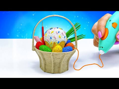 Видео: ЛАЙФХАКИ на ПАСХУ 😱 24 Часа Рисую Всё ПОДРЯД 3D Ручкой! Пасхальный Декор