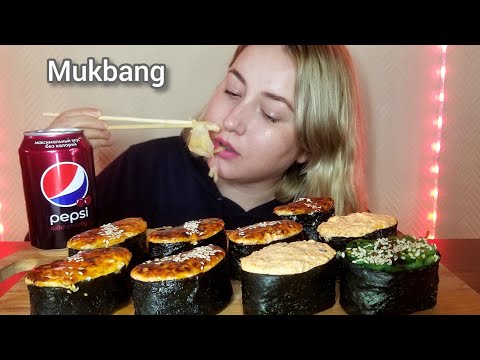 Видео: СУШИ ГУНКАНЫ ОГРОМНЫЕ ТУНЕЦ ГРЕБЕШОК ЛОСОСЬ МУКБАНГ АСМР | SUSHI TUNA MUKBANG ASMR eating show | 먹방